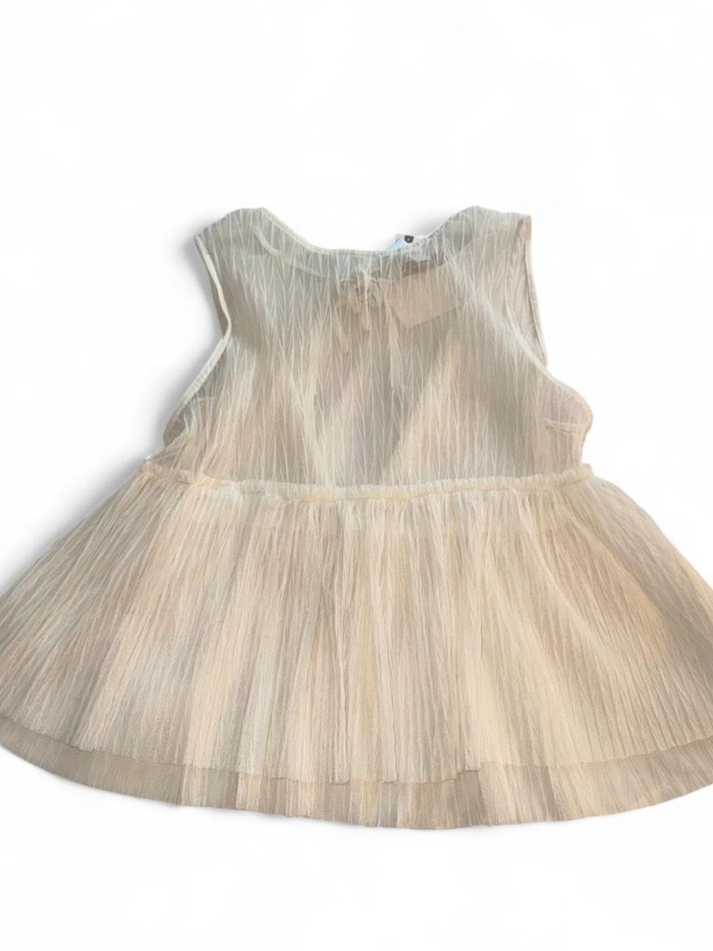 Anthropologie Sheer Flat White Sheer Swing Top by Flat White